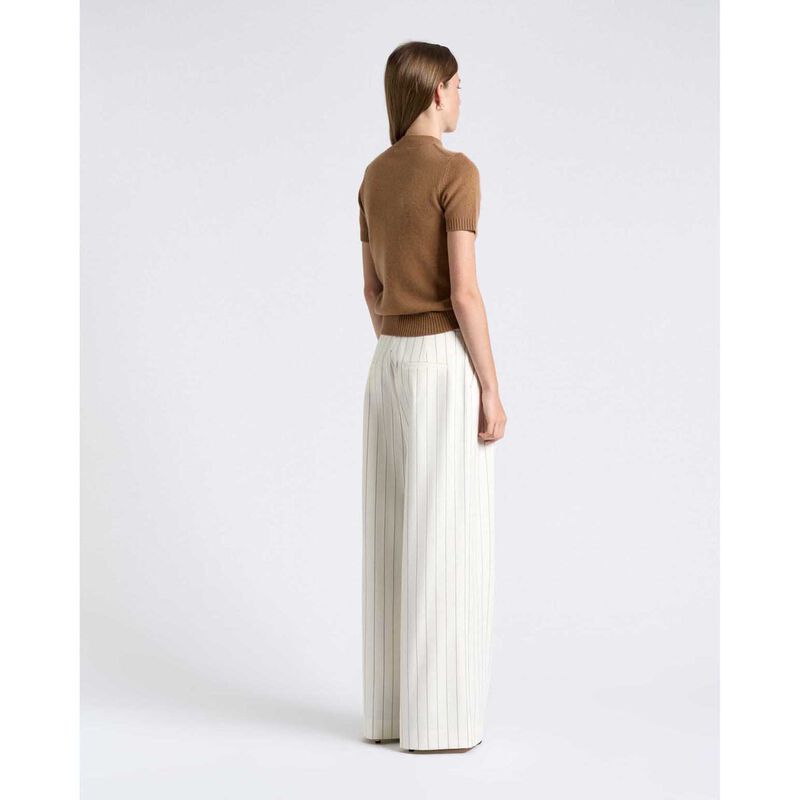 Cue Merino Cashmere Blend Mock Neck Short Sleeve Knit image number 1